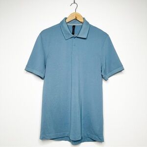 Lululemon Men's Live In Practice Blue Polo Shirt Size Small